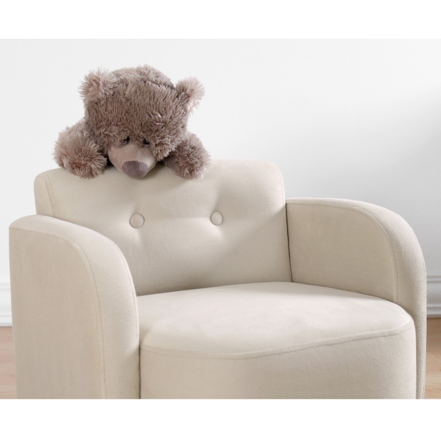 Fauteuil enfant DORY, coloris crème