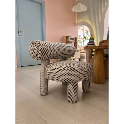 Fauteuil enfant MAVI beige/noir