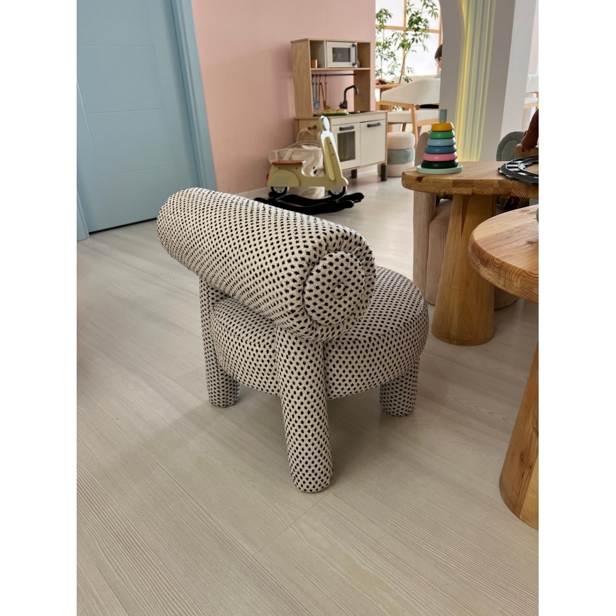Fauteuil enfant MAVI beige/noir