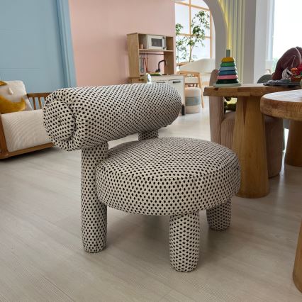 Fauteuil enfant MAVI beige/noir