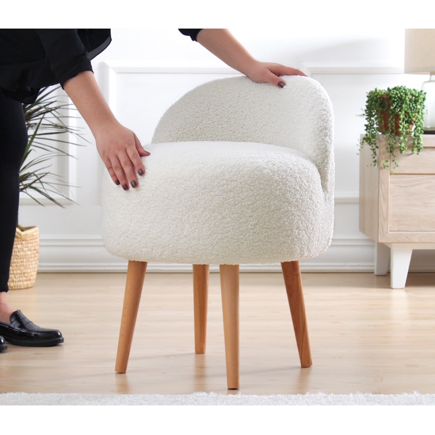 Fauteuil enfant MIKI Ø 46 cm blanc
