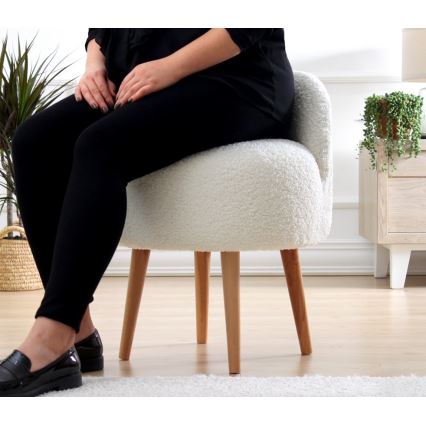 Fauteuil enfant MIKI Ø 46 cm blanc