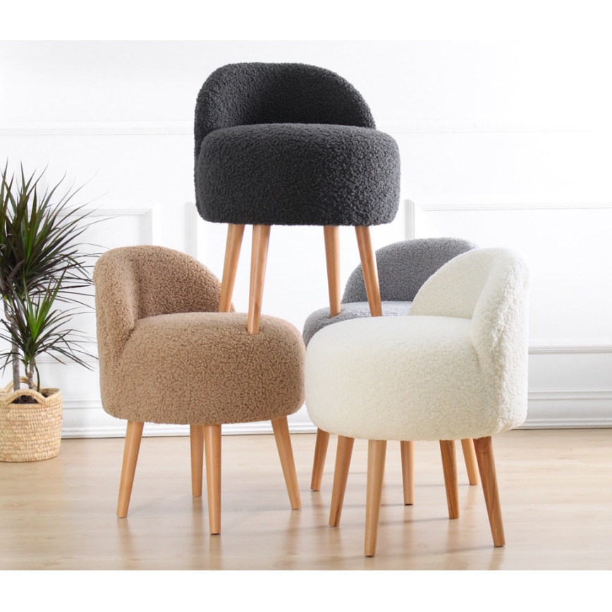 Fauteuil enfant MIKI Ø 46 cm blanc