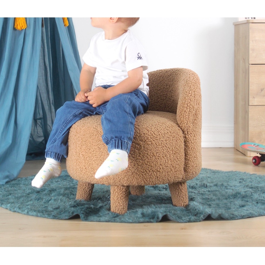 Fauteuil enfant PIXI Ø 46 cm marron