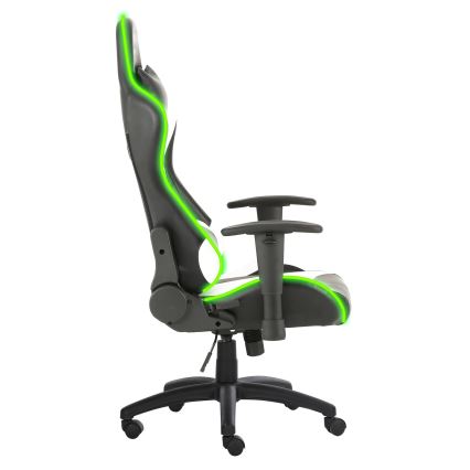 Fauteuil gaming VARR Flash avec rétro-éclairage LED RVB + télécommande noire/blanche