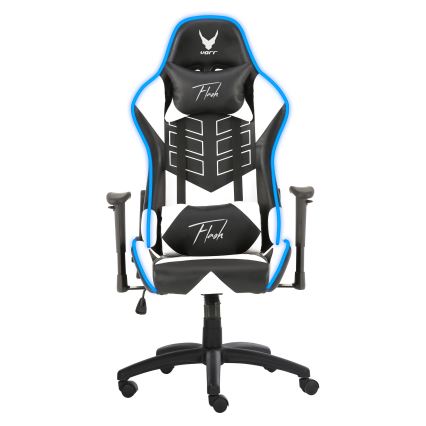 Fauteuil gaming VARR Flash avec rétro-éclairage LED RVB + télécommande noire/blanche