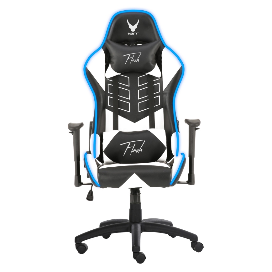 Fauteuil gaming VARR Flash avec rétro-éclairage LED RVB + télécommande  noire/blanche