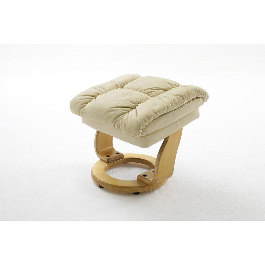 Fauteuil inclinable HABI crème/chêne naturel
