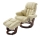 Fauteuil inclinable HABI crème/noyer