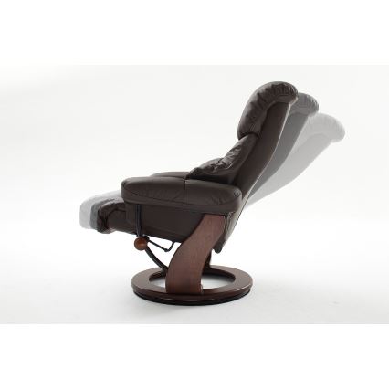 Fauteuil inclinable HABI marron/noyer