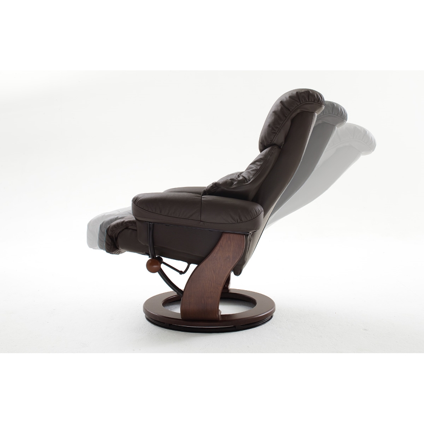 Fauteuil inclinable HABI marron/noyer