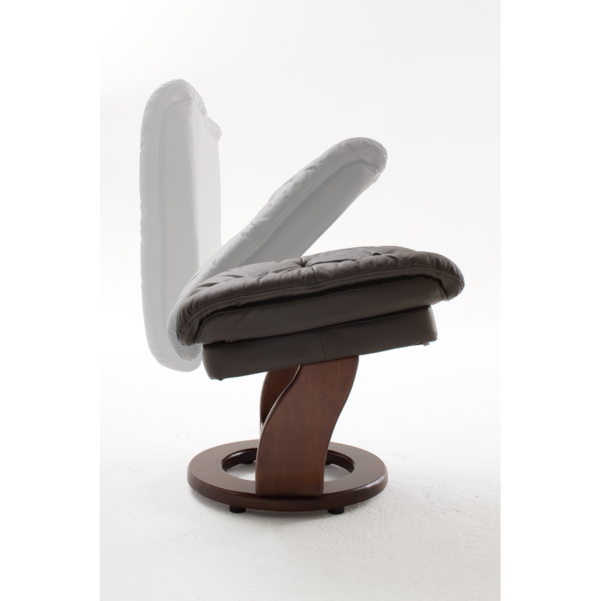 Fauteuil inclinable HABI marron/noyer