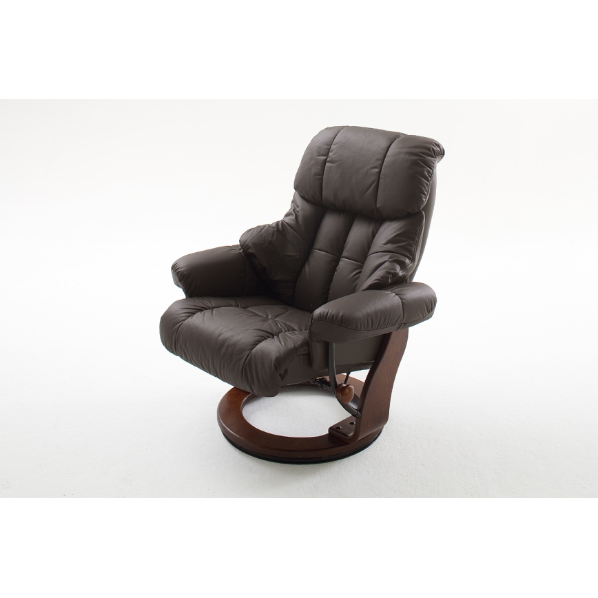 Fauteuil inclinable HABI marron/noyer