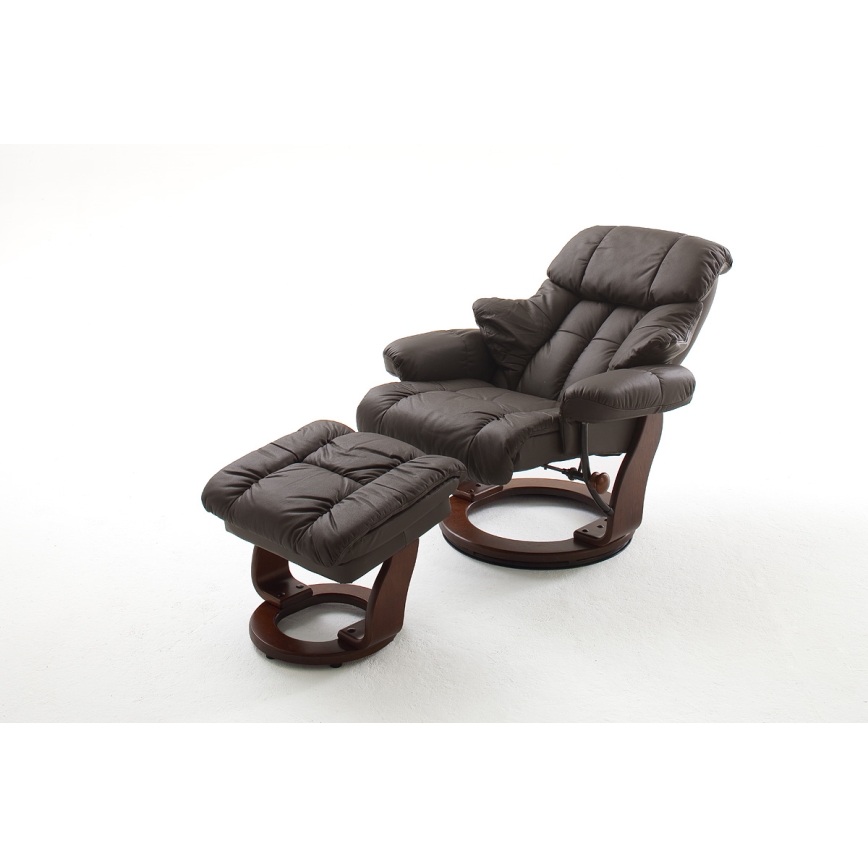 Fauteuil inclinable HABI marron/noyer