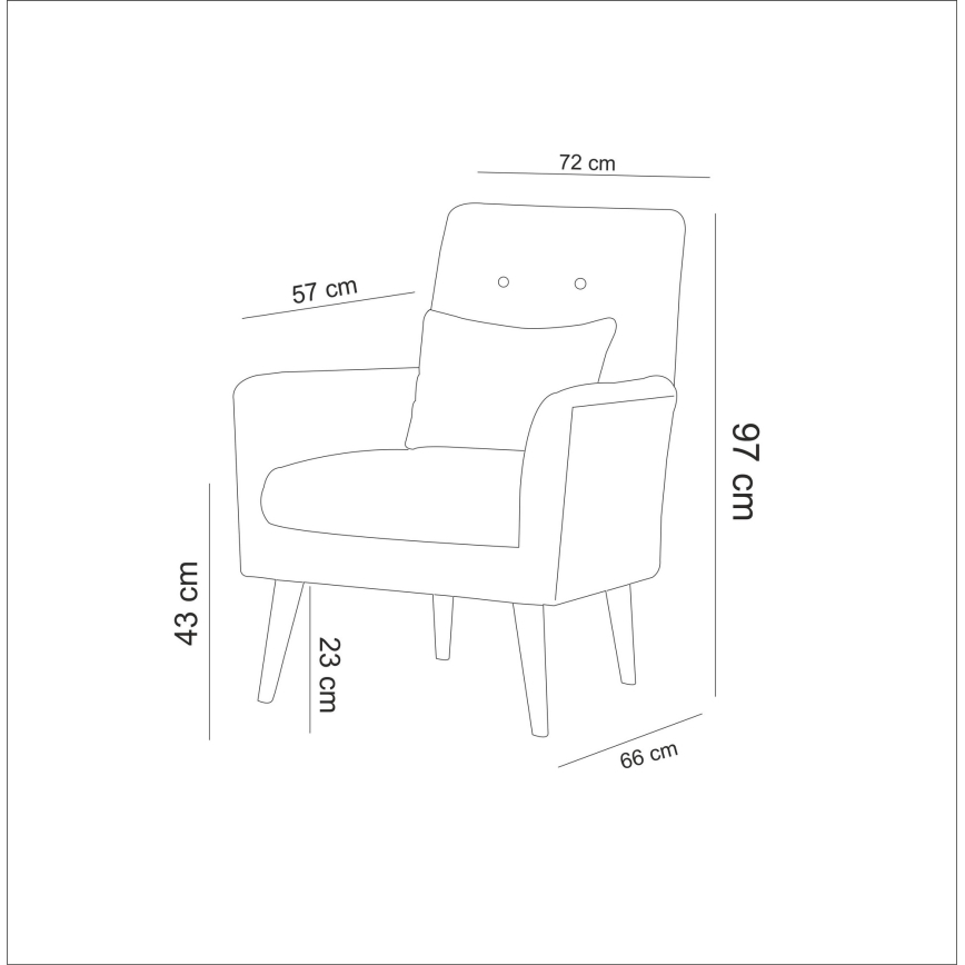 Fauteuil NIMO crème