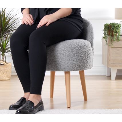 Fauteuil pour enfant MIKI Ø 46 cm gris
