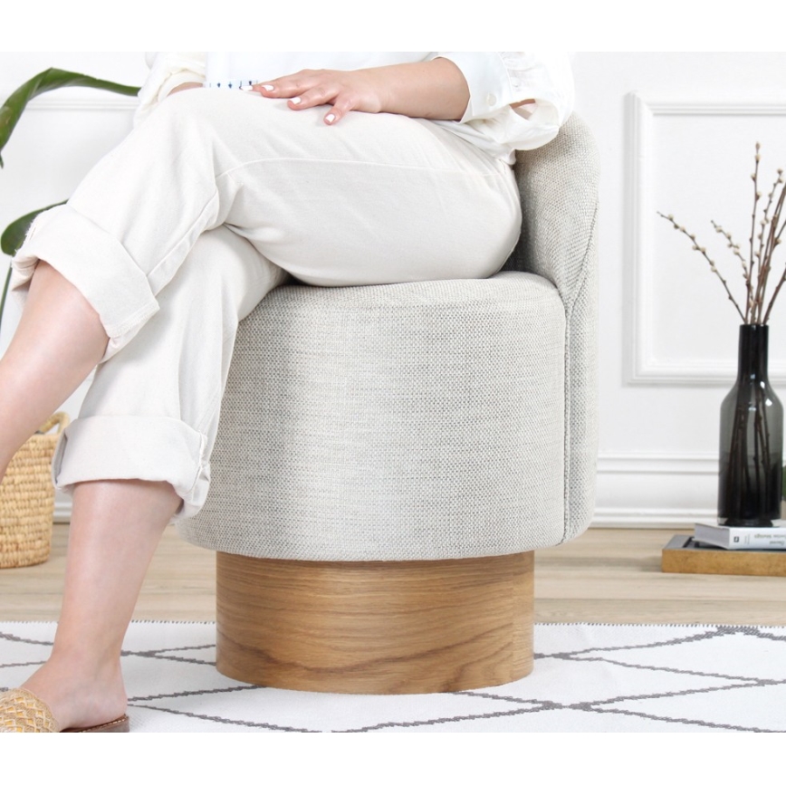 Fauteuil pour enfant RIKI 40x47 cm, gris clair