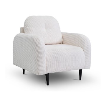 Fauteuil rembourré CLOUDY coloris crème