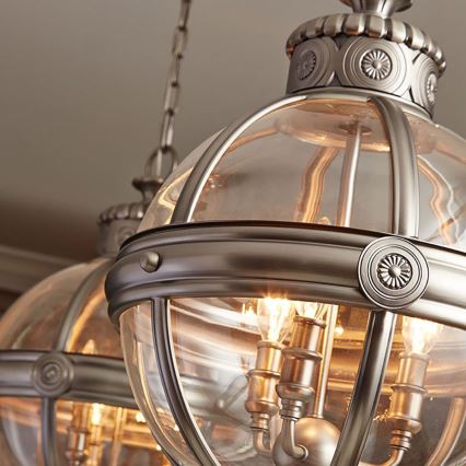 Feiss - Suspension chaîne ADAMS 3xE14/60W/230V bronze