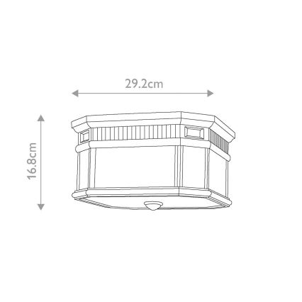Feiss - Plafonnier extérieur COTSWOLD LANE 2xE27/60W/230V IP44