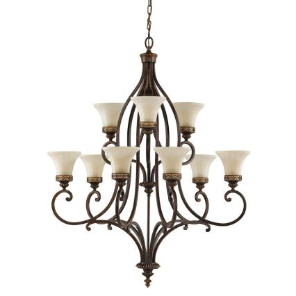 Feiss - Suspension chaîne DRAWING ROOM 9xE27/60W/230V