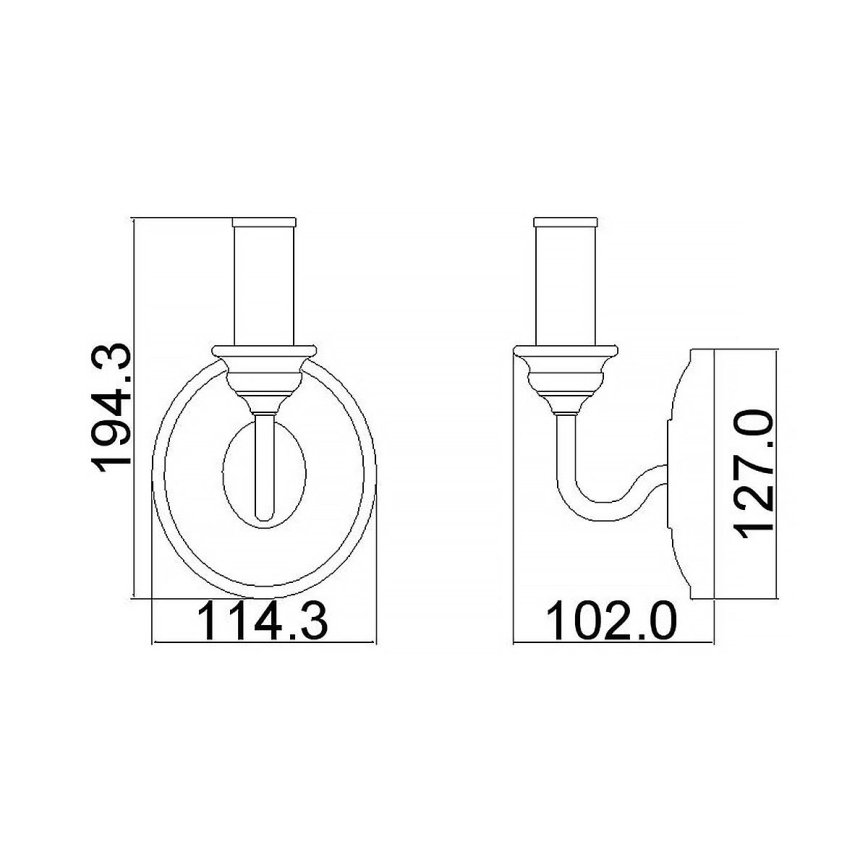 Feiss - Applique murale HARTSVILLE 1xE14/40W/230V beige/marron