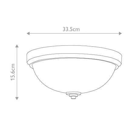 Feiss - Plafonnier de salle de bain MALIBU 2xE27/60W/230V IP44