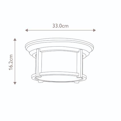 Feiss - Plafonnier extérieur MERRIL 2xE27/60W/230V IP44