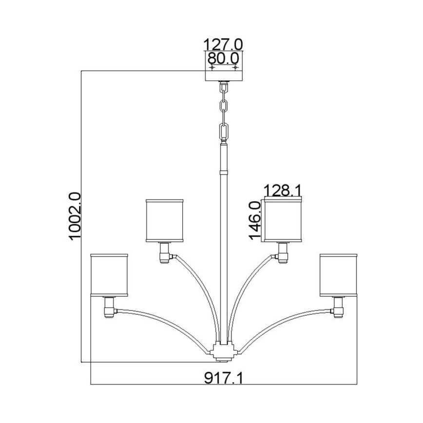 Feiss - Suspension chaîne PROSPECT PARK 9xE27/60W/230V