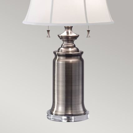 Feiss - Lampe de table STATEROOM 2xE27/60W/230V argent