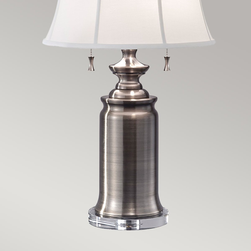 Feiss - Lampe de table STATEROOM 2xE27/60W/230V argent