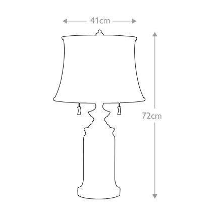 Feiss - Lampe de table STATEROOM 2xE27/60W/230V argent