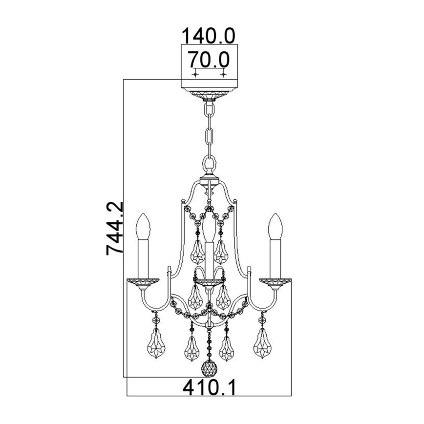 Feiss - Suspension chaîne VALENTINA 4xE14/60W/230V