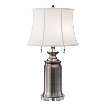 Feiss - Lampe de table STATEROOM 2xE27/60W/230V argent