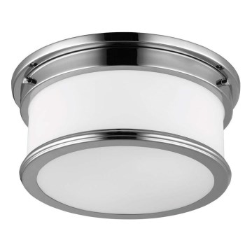 Feiss - Plafonnier de salle de bains PAYNE 2xE27/60W/230V IP44 chrome mat