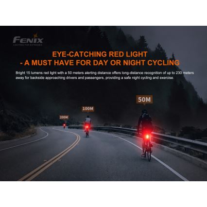 Fenix BC05RV20 - Lampe torche rechargeable vélo LED/USB IP66 15 lm 120 hrs