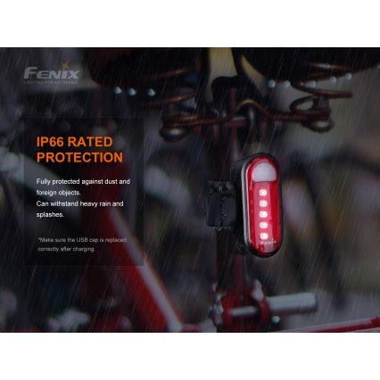 Fenix BC05RV20 - Lampe torche rechargeable vélo LED/USB IP66 15 lm 120 hrs