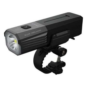 Fenix BC22R - Lampe de vélo rechargeable LED à intensité réglable LED/USB 3400 mAh IP66 1400 lm 41 h noire