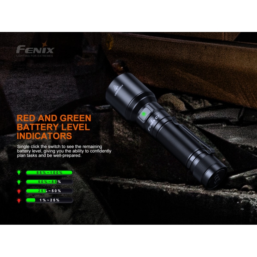 Fenix C7 - Lampe torche LED rechargeable à intensité variable LED/1x21700 IP68 3000 lm 68 h