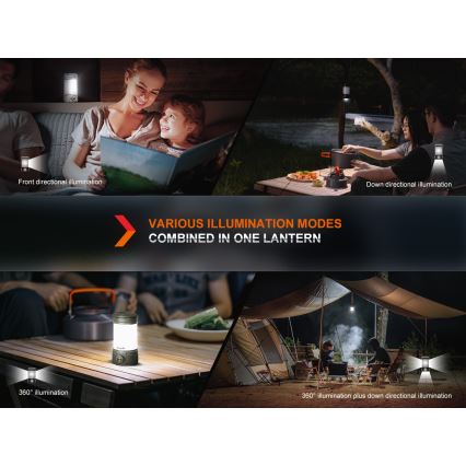 Fenix CL26RPROOLI - Lampe portable rechargeable à intensité variable LED/USB IP66 650 lumens 408 h 5000 mAh verte