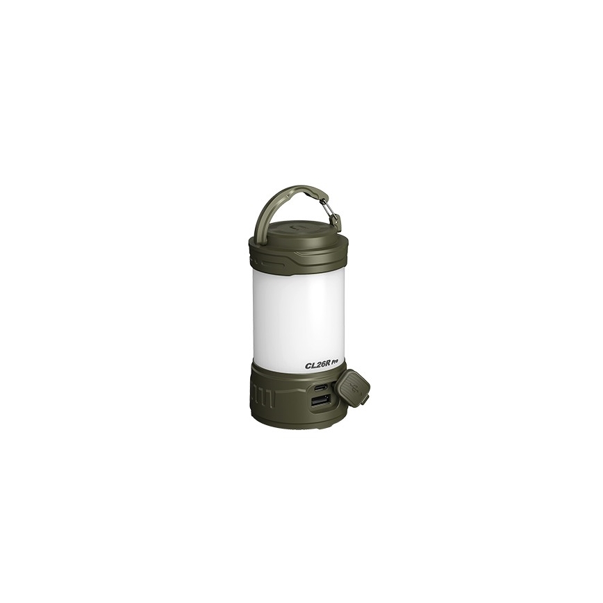 Fenix CL26RPROOLI - Lampe portable rechargeable à intensité variable LED/USB IP66 650 lumens 408 h 5000 mAh verte