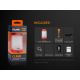 Fenix CL26RRED - LED à intensité variable portable rechargeable lampe LED/USB IP66 400 lm 400 h orange