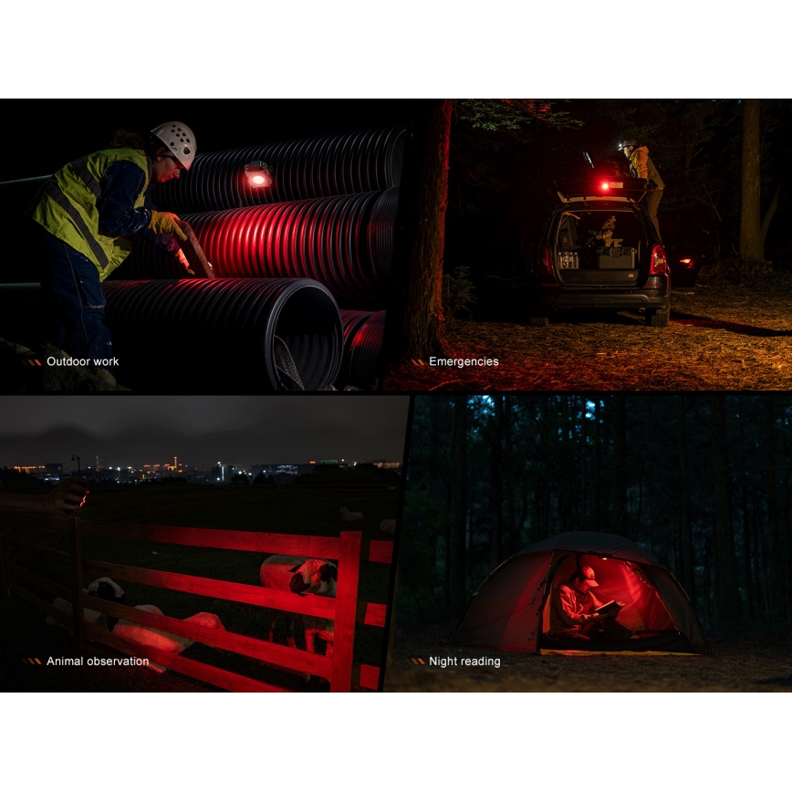 Fenix CL27RGRE - Luminaire à intensité variable rechargeable LED/USB IP66 1600 lm 285 h