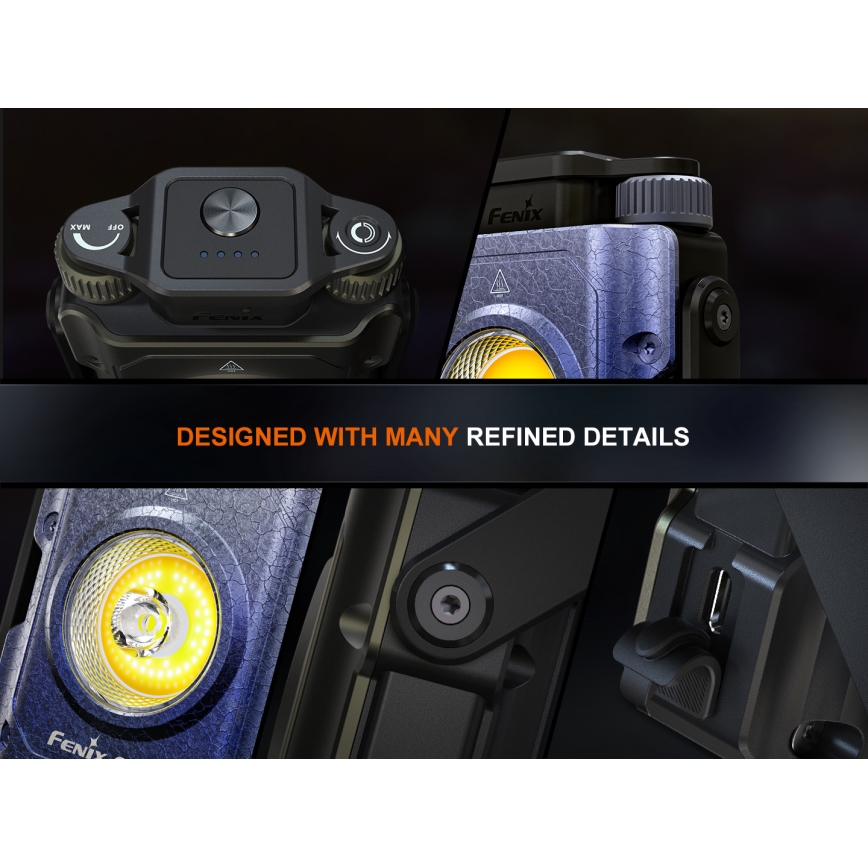Fenix CL27RGRE - Luminaire à intensité variable rechargeable LED/USB IP66 1600 lm 285 h