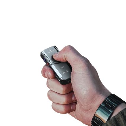 Fenix E06RGRY - Lampe torche UV à intensité variable rechargeable LED/USB IP66 700 brillant 60 h gris