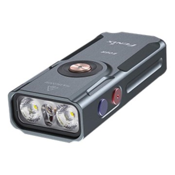 Fenix E06RGRY - Lampe torche UV à intensité variable rechargeable LED/USB IP66 700 brillant 60 h gris