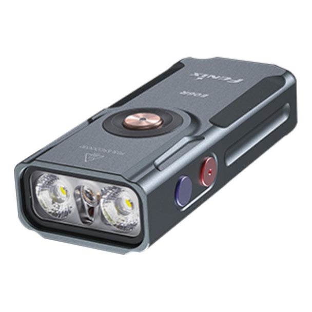 Fenix E06RGRY - Lampe torche UV à intensité variable rechargeable LED/USB IP66 700 brillant 60 h gris