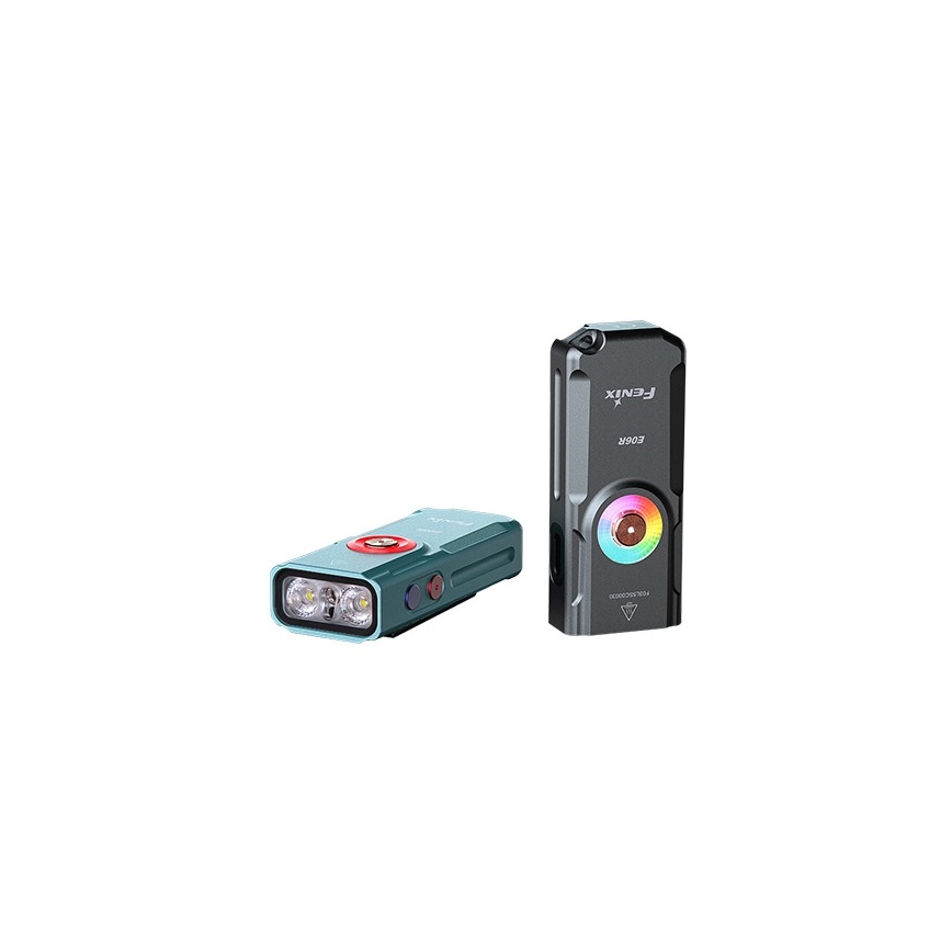 Fenix E06RTKS - Lampe torche à intensité variable rechargeable LED UV/USB IP66 700 lm 60 h 750 mAh turquoise