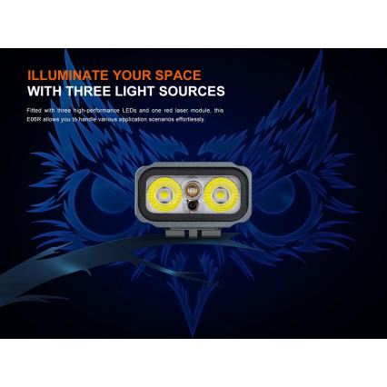 Fenix E06RTKS- Lampe torche UV à intensité variable rechargeable LED/USB IP66 700 turquoise brillant