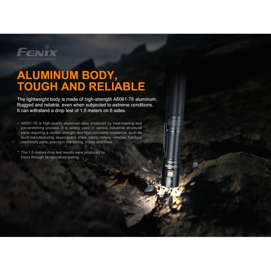 Fenix E28R - Lampe torche rechargeable LED/2xCR123A IP68 1500 lm 73 hrs